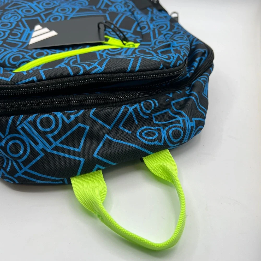 NWT Adidas Fundare 2 Backpack Blue Black Pulse Logo Print   back to school